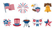 © Yunita - American Independence Day vector icon sheet, full color