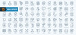 © Happy Art - Real Estate minimal thin line web icon set. Included the icons as realty, property, mortgage, home loan and more. Outline icons collection. Simple vector illustration.