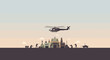 © Simson - Military Action: Helicopter, Soldiers and Armored Vehicles in a City.