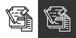 © Kholifah rokhman - Contract Law Black And White Multiple Style Icon Set Collection Pack Vector Illustration