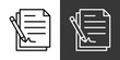 © Kholifah rokhman - Contract Black And White Multiple Style Icon Set Collection Pack Vector Illustration
