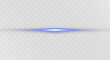 © Oleksandr - Glowing blue neon horizontal lines and laser beams with moving particles create a dynamic effect of speed. Bright futuristic light streaks isolated on transparent PNG background.