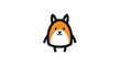© oky - Cute orange fox character with round body