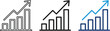 © Nayan - Rising bar chart icon showing business growth and a positive trend. Analytics and statistics illustration for finance reports, dashboards, performance metrics, revenue increase, and market analysis.