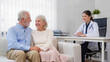 © Jennifer - Senior Couple Consulting with Female Doctor in Medical Office