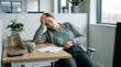 © ISMARITA - Woman Suffering From Headache And Stress In Office During Working Hours Problems