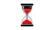 © Sri - Creative Hourglass Graphic Design with Comment Icon on Top and Falling Love Hearts Representing Social Media Time, Digital Engagement, Validation Over Time, and Internet Attention Economy Concept