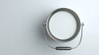 © Екатерина Чумаченко - Paint can full of white paint on a light background, top view, copy space