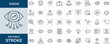 © ChestifyUnion - Vision icon collection set. Editable stroke.