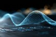 © Khawla - Dynamic Digital Waveform Data Flow. Futuristic blue digital waves flowing across a virtual landscape, representing artificial intelligence, data analysis, and modern technology innovations.