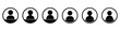 © Welly - Collection of user avatar icons, profile symbols, people in circles, vector button illustrations with transparent background.