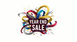 © oplos - Dynamic colorful abstract splash with 'YEAR END SALE' text