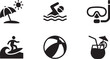 © Icon-Graphy - Beach Holiday Filled Icons For Travel Planning Resort Vacation And Leisure Activities