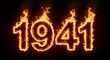 © Terong - The year 1941 vividly depicted in fiery orange numbers against a black background
