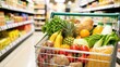 © intha - Grocery shopping adventure supermarket fresh produce organized aisles eye-level perspective healthy lifestyle choices for optimal nutrition and satisfaction