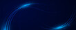 © kanpisut - Abstract blue technology background with glowing digital light waves.
