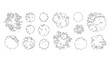 © Sara Studio - Detailed tree top view symbols for architectural site maps and landscape master planning.