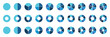 © Jerrymoon - Pie chart set. Colorful diagram collection with 2,3,4,5,6,7,8,9,10 sections or steps. Circle icons for infographic, UI, web design,business presentation.Set of colorful pie chart.Circle section graph.