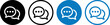 © vector - Chat bubble icons in circles various colors and styles