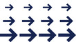 © flavia - Collection of blue arrows pointing to the right