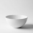 © retirementfun - A minimalist, empty ceramic bowl rests isolated on a pristine white surface, highlighting purity and design aesthetics, aesthetic, monochrome, healthy