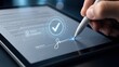 © Formoney - Digital signature being created with stylus on tablet