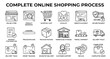 © Surjo - Online Shopping Process Icons Set with Order Tracking Delivery Payment and E-commerce Workflow Elements