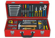 © Vector Holiday - A vibrant red tool kit showcases a comprehensive set of tools. Clear organization and professional presentation make this image ideal for commercial use.