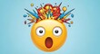 © Tasmim - Mind blown emoji illustration with exploding head and shocked expression