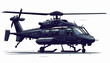 © Ketapang - A dark-colored helicopter with its rotor blades extended, resting on a flat surface