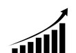 © Sima - Bar chart with upward trend arrow isolated on transparent background