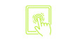 © Azis - Digital Interaction: Finger Touching Screen with Glow Effect Icon