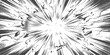 ©  creative  marlia - Black and white manga style speed lines background with explosion effect