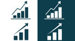 © Digital-Tech - Financial growth chart and trend icon set