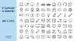 © Iconify Studio - IT Support and Services icon set, 50 professional line icons for computer repair and tech help, editable stroke vector graphics for web and app design