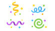 © Andrei - Colorful party confetti ribbons stars and spirals on white