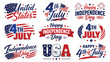 © Zahid - 4th of july patriotic logos and labels