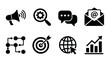 © Andrei - Digital marketing solid icons set with communication symbols