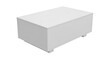 © bot - Isolated modern white rectangular coffee table with clean lines and simple geometry for interior design furniture layout