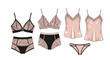 © Micahel - Lingerie set for women in pink.