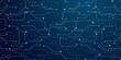 © Nahin - Abstract electronic circuit board pattern with glowing lights on dark blue textured background.