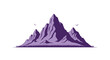 © Ethan - Majestic purple mountain range silhouette with birds flying above and a grassy horizon line at the base for a calm landscape.