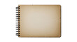 © mdthasinhasan - Old vintage spiral notebook with aged paper texture isolated on transparent background