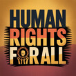 © Ripon - Human rights for all text poster design