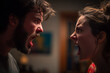 © nirwati - Two people arguing face to face and having intense discussion.