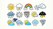 © Endruw - Cute hand drawn weather icons with expressive cartoon faces