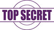 © cicilia - A bold purple top secret stamp with a double circle design signifying highly classified information