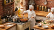 © Muhammad Sibqi - Miniature Chefs Preparing Gourmet Meal in Detailed Kitchen