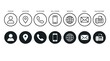 © Ahmad Studio - Contact icons set person location phone website email fax machine