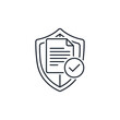 © Malboro - Insurance policy document icon with shield and checkmark